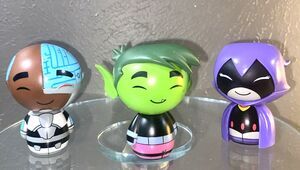 Teen Titan Go Funko Dorbzs Vinyl Figures Collectibles - Beastboy/Cyborg/Raven